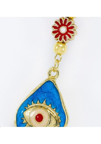 Mavi Kırmızı Renkli Nazar Boncuğu Araba Dikiz Ayna Süsü, Yeni Araba Süsü modelleri