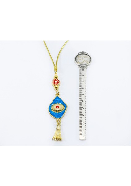 Mavi Kırmızı Renkli Nazar Boncuğu Araba Dikiz Ayna Süsü, Yeni Araba Süsü