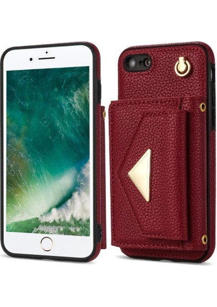 IPhone Se2 Akordeon Kart Durumda Flip Cüzdan Durumda Kart Tutun ile Uyumlu (Yurt Dışından)