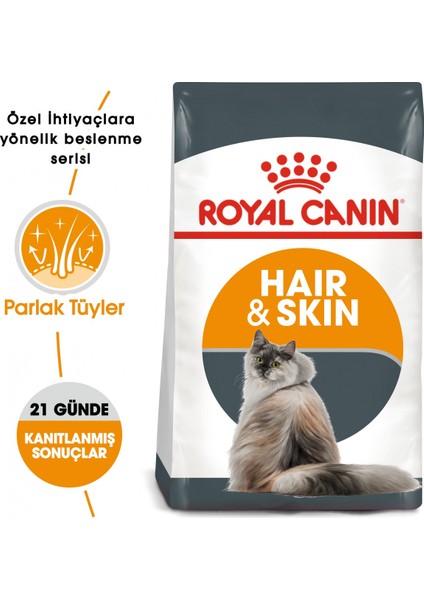 Hair & Skin Deri ve Tüy Sağlığı İçin Kedi Maması 4 Kg