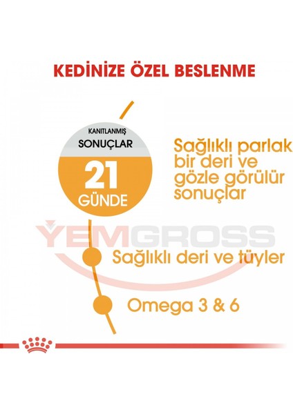 Hair & Skin Deri ve Tüy Sağlığı İçin Kedi Maması 4 Kg