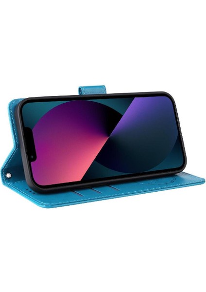 IPhone 16E Kart Yuvaları Flip Deri Çiçek Için Flip Case (Yurt Dışından)