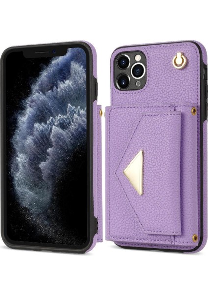 IPhone 11 Pro Max Akordeon Kart Durumda Pu Deri Kart Tutun ile Uyumlu (Yurt Dışından)