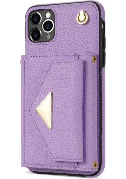 IPhone 11 Pro Max Akordeon Kart Durumda Pu Deri Kart Tutun ile Uyumlu (Yurt Dışından)