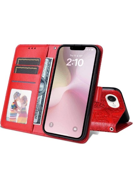 IPhone 16E Deri Kapak Koruyucu Kapak Kart Yuvaları Için Kılıf (Yurt Dışından)