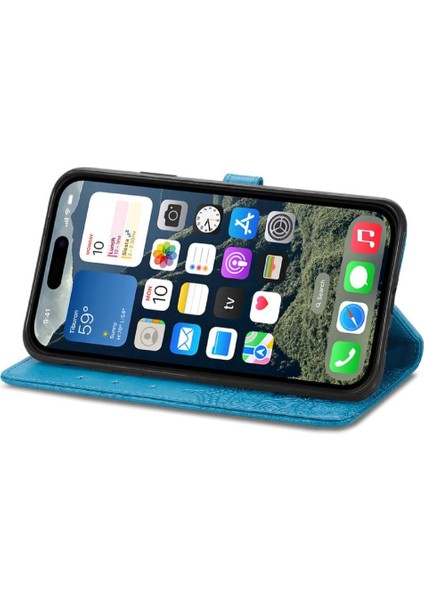 IPhone 16E Kılıf Deri Kılıf Kapak Kapak ile Uyumlu Darbeye Basit (Yurt Dışından)