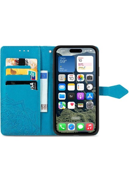 IPhone 16E Kılıf Deri Kılıf Kapak Kapak ile Uyumlu Darbeye Basit (Yurt Dışından)