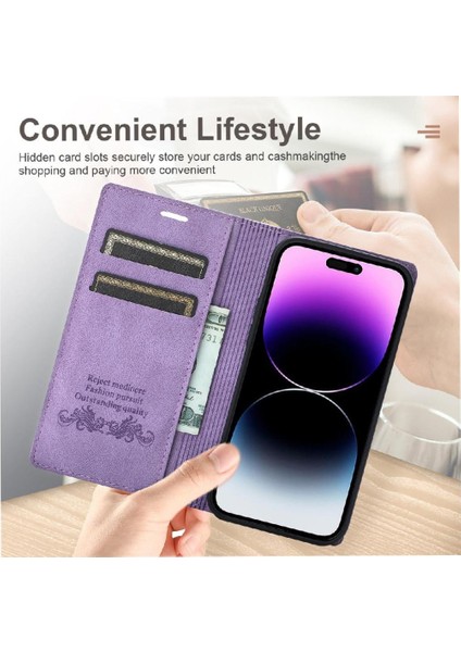 IPhone 16E Kılıf Koruyucu Kapak Pu Deri Manyetik ile Uyumlu (Yurt Dışından)