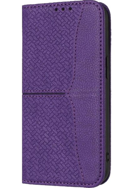 IPhone 16E Pu Deri Kapak Kredi Kartı Tutucu Flip Folio Kitap Için Kılıf (Yurt Dışından)
