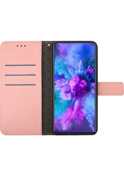 El Kayışı Kart Yuvası Standı Pu ile IPhone 16E Manyetik Kapak Için Flip Case (Yurt Dışından)