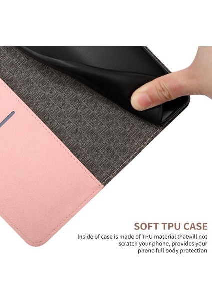 El Kayışı Kart Yuvası Standı Pu ile IPhone 16E Manyetik Kapak Için Flip Case (Yurt Dışından)