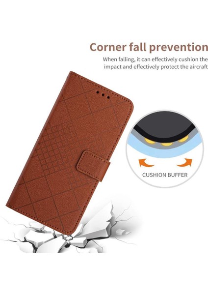 El Kayışı Kart Yuvası Standı Pu ile IPhone 16E Manyetik Kapak Için Flip Case (Yurt Dışından)