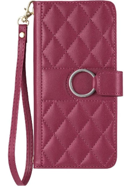 IPhone 12 Pro Manyetik Bilek Kayışı Kart Yuvaları Tutucu Pu Için Flip Case (Yurt Dışından)