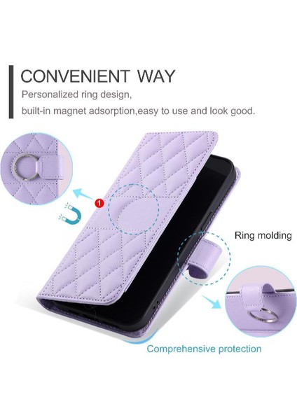 IPhone 13 Pro Max Manyetik Kart Yuvaları Tutucu Pu Deri Için Flip Case (Yurt Dışından)