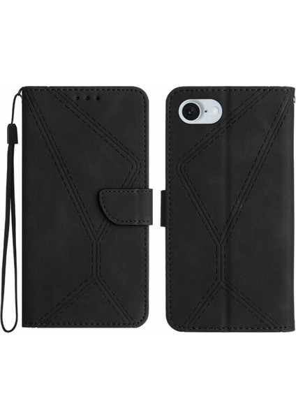 IPhone 16E Deri Cüzdan Için Flip Case Yüksek Kalite Tpu Yumuşak Pu Deri (Yurt Dışından)