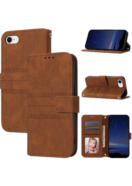 IPhone 16E Darbeye Koruyucu Cüzdan Kılıf Manyetik Pu Için Flip Case (Yurt Dışından)
