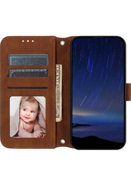 IPhone 16E Darbeye Koruyucu Cüzdan Kılıf Manyetik Pu Için Flip Case (Yurt Dışından)