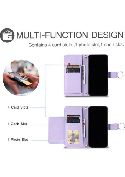 IPhone 16 Pro Max Manyetik Pu Deri Kart Yuvaları Tutucu Için Flip Case (Yurt Dışından)