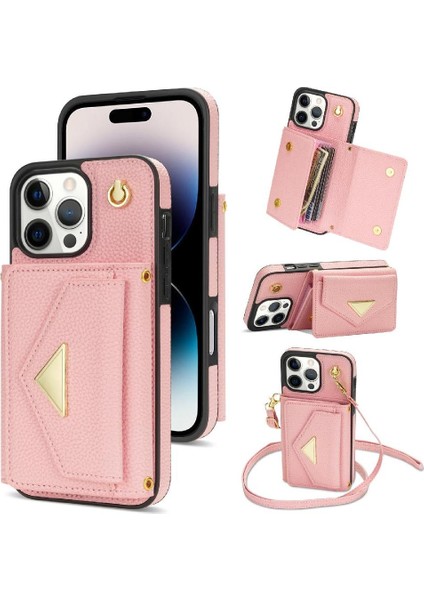 IPhone 16 Pro Akordeon Kart Cüzdan Kılıf Koruyucu Kapak ile Uyumlu (Yurt Dışından)