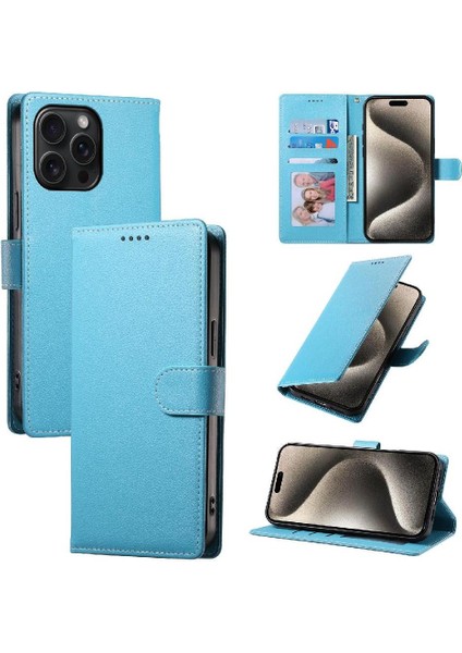 IPhone 15 Pro Max Kılıf Darbeye Dayanıklı Manyetik Kapatma Kartı ile Uyumlu (Yurt Dışından)