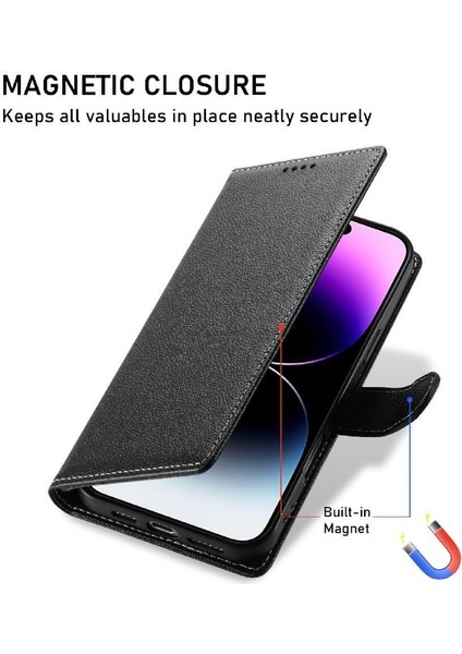 IPhone 14 Plus Vaka Günlük Kullanım Manyetik Kapatma Kart Yuvaları ile Uyumlu (Yurt Dışından)