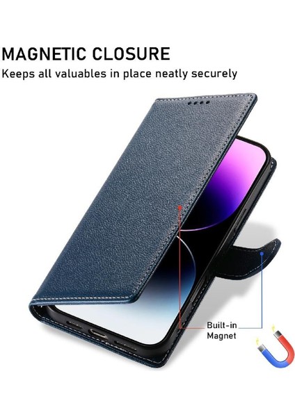 IPhone 14 Plus Vaka Günlük Kullanım Manyetik Kapatma Kart Yuvaları ile Uyumlu (Yurt Dışından)