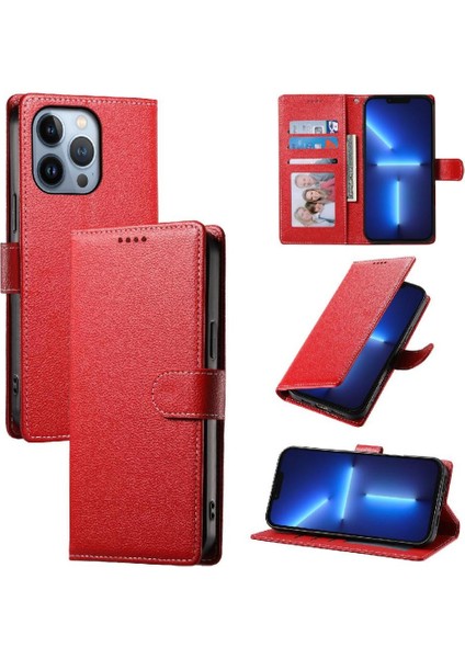 IPhone 13 Pro Kılıf Manyetik Kapatma Günlük Kullanım Kart Yuvaları ile Uyumlu (Yurt Dışından)