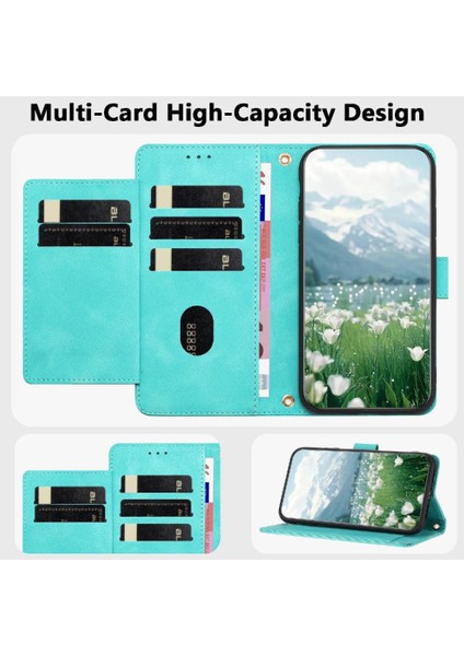 IPhone 16E Kickstand Lale Kabartmalı Flip Case Için Moda Cüzdan Kılıf (Yurt Dışından)