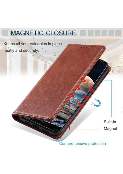 IPhone Se3 Kart Yuvaları Tutucu Manyetik Ince Cüzdan Koruyucu Için Flip Case (Yurt Dışından)
