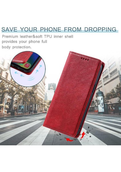 IPhone Se3 Kart Yuvaları Tutucu Manyetik Ince Cüzdan Koruyucu Için Flip Case (Yurt Dışından)