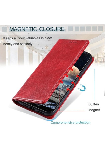 IPhone Se3 Kart Yuvaları Tutucu Manyetik Ince Cüzdan Koruyucu Için Flip Case (Yurt Dışından)