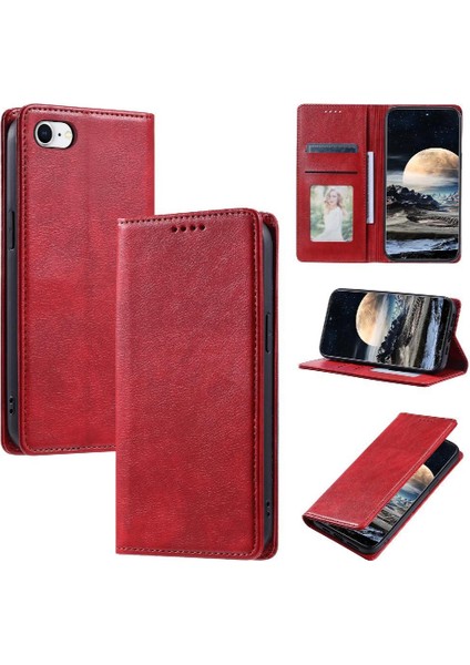 IPhone Se3 Kart Yuvaları Tutucu Manyetik Ince Cüzdan Koruyucu Için Flip Case (Yurt Dışından)