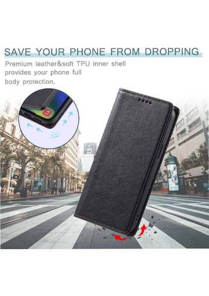 IPhone 16 Pro Pu Deri Kart Yuvaları Tutucu Ince Cüzdan Için Flip Case (Yurt Dışından)