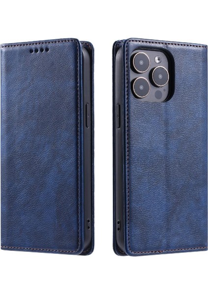 IPhone 16 Pro Pu Deri Kart Yuvaları Tutucu Ince Cüzdan Için Flip Case (Yurt Dışından)
