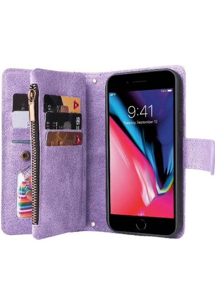 IPhone 7 Plus/8 Plus Kılıf Manyetik Kapatma Uzun Kayış ile Uyumlu (Yurt Dışından)