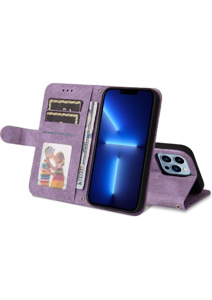 IPhone 13 Pro Max Vaka Kart Yuvası Tutucular Uzun Kayış Cüzdan ile Uyumlu (Yurt Dışından)