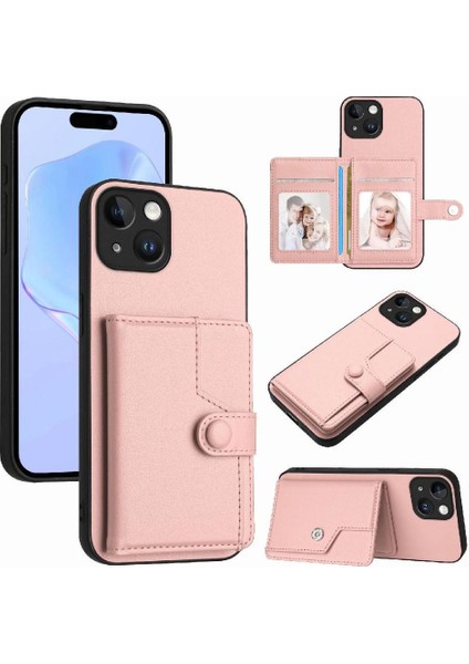 IPhone 15 Vaka Benzersiz Kickstand Fonksiyonu ile Uyumlu Doğru Kesi (Yurt Dışından)