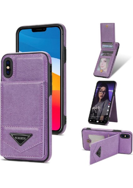 IPhone X/xs Slim Case Pu Deri Rfıd Engelleme Koruyucu ile Uyumlu (Yurt Dışından)