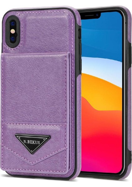 IPhone X/xs Slim Case Pu Deri Rfıd Engelleme Koruyucu ile Uyumlu (Yurt Dışından)