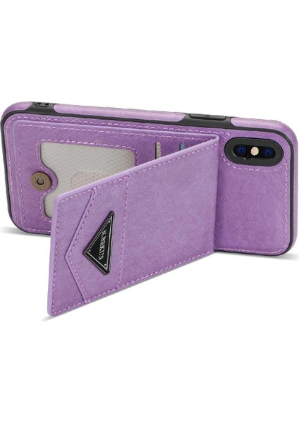 IPhone X/xs Slim Case Pu Deri Rfıd Engelleme Koruyucu ile Uyumlu (Yurt Dışından)