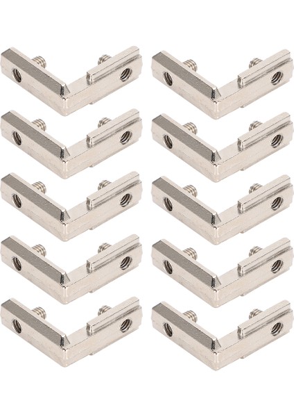 10 Adet Iç Köşe Bağlantı Braketi Döküm Çinko L Tipi M5 Aksesuarları 3D Yazıcı Için (Yurt Dışından)