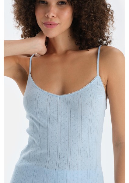 Açık Mavi Poıntel V Yaka Atlet Şort Pijama Takımı indirimleri