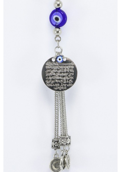 Yassı Nazar Boncuklu Salkım Ay Yıldız Metal Ayetel Kürsi Araba Dikiz Ayna Süsü fiyatları