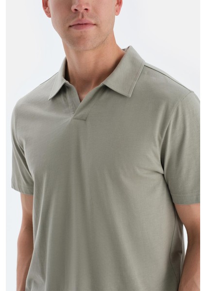 Açık Yeşil Polo Yaka Tişört Şort Pijama Takımı