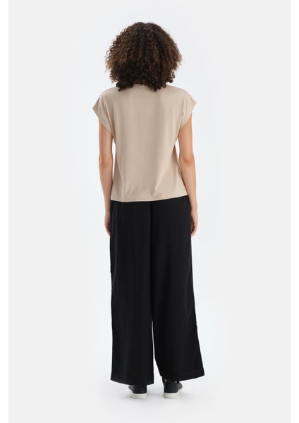 Taş V Yaka Pilikaşeli Viskon Tişört fiyatları