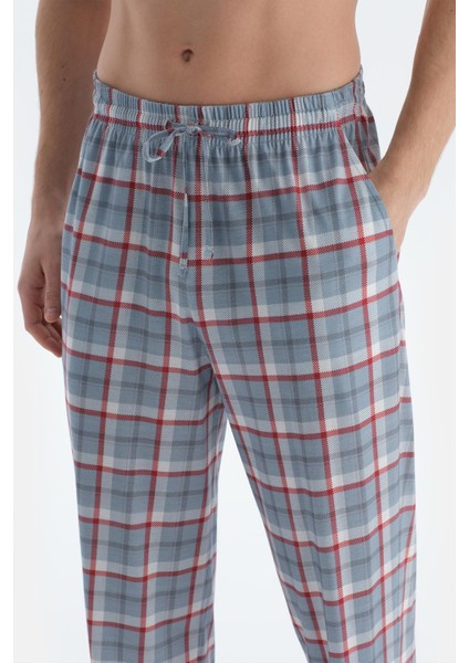 Ekru Cep ve Nakış Detaylı Tişört Pantolon Pijama Takımı