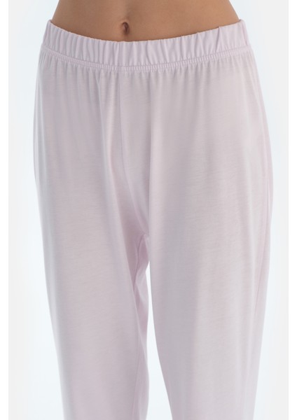 Pembe Metraj Desenli ve Düz Ikili Pijama Altı fırsatları