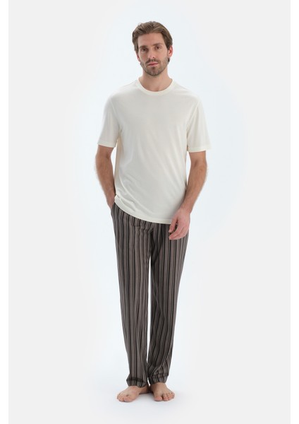 Antrasıt Metraj Baskılı Penye Modal Pantolon fırsatları