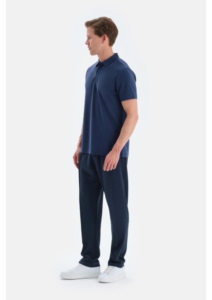 Lacivert Polo Yaka Kısa Kollu Tişört modelleri