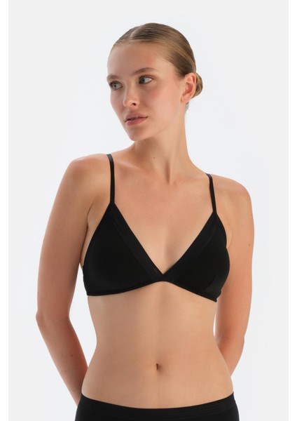 Siyah Basic Üçgen Formlu Bralet